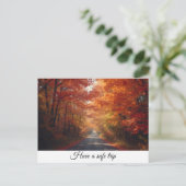 Veilige reis feestdagenkaart (Staand voorkant)