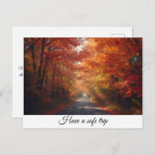 Veilige reis feestdagenkaart (Voorkant / Achterkant)