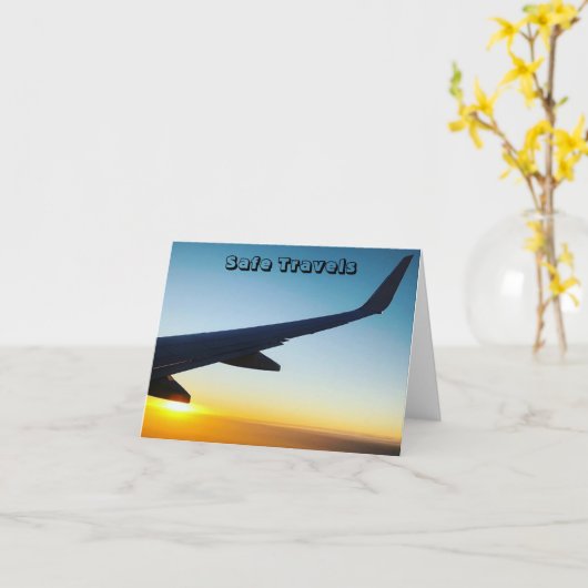 veilige reis zonsondergang kaart (Gele Bloem)