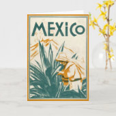 Veilige Reizen - de Illustratie van Mexico Kaart (Gele Bloem)