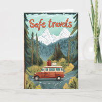 Veilige reizen Retro Landscape Car