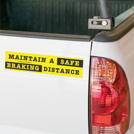 Veilige remweg bumpersticker (Op Truck)