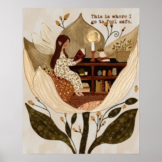Veilige Ruimte Cottagecore Muurkunst Poster (Voorkant)