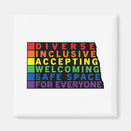 Veilige ruimte in North Dakota (zwart) LGBTQ Magneet