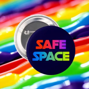 VEilige RUIMTE – Krachtige Regenboog Statement Kno Ronde Button 5,7 Cm