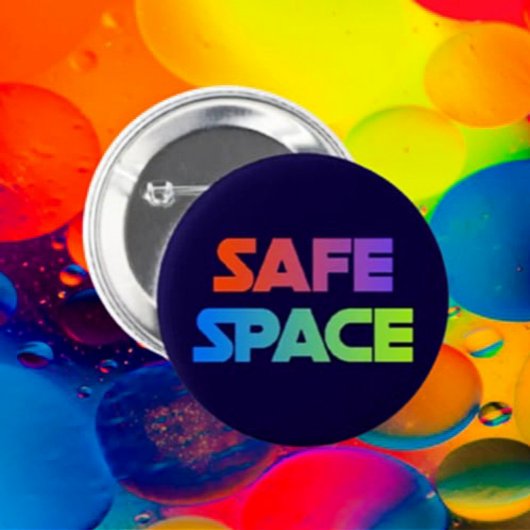 VEilige RUIMTE – Krachtige Regenboog Statement Kno Ronde Button 5,7 Cm