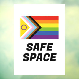 Veilige Ruimte LGBTQ Inclusief Progressieve Pride  Raamsticker