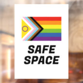 Veilige Ruimte LGBTQ Inclusief Progressieve Pride Raamsticker (Vel 2)