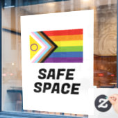 Veilige Ruimte LGBTQ Inclusief Progressieve Pride Raamsticker (Cafe Raam)