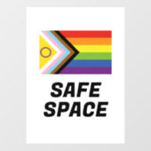 Veilige Ruimte LGBTQ Inclusief Progressieve Pride Raamsticker (Vel)