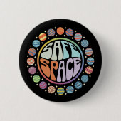 Veilige Ruimte LGBTQ Vriendelijk Pride Ondersteuni Ronde Button 5,7 Cm (Voorkant)