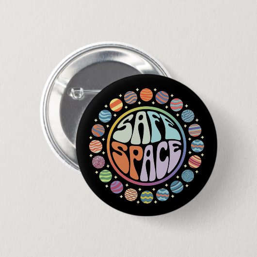 Veilige Ruimte LGBTQ Vriendelijk Pride Ondersteuni Ronde Button 5,7 Cm (Voorkant /achterkant)