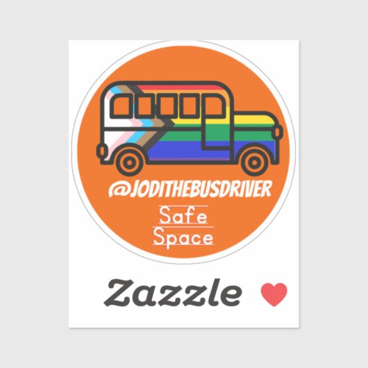 Veilige ruimte Oranje Sticker (Vel)