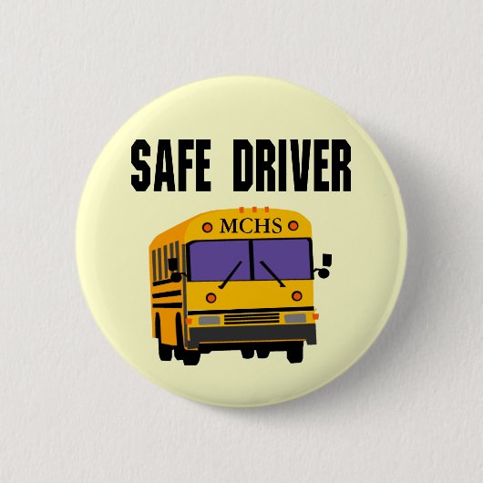 Veilige School Bus Driver Button (Voorkant)