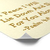 Veilige slaap: Bijbelverse tegel: teddybeer met ki Poster (Hoek)