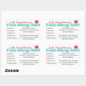 Veilige Stickers- Pinda en Boomnoot Allergie Rechthoekige Sticker (Vel)