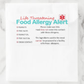 Veilige Stickers- Pinda en Boomnoot Allergie Rechthoekige Sticker (Tas)