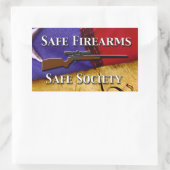 Veilige vuurwapens, veilige samenleving rechthoekige sticker (Tas)