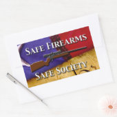 Veilige vuurwapens, veilige samenleving rechthoekige sticker (Envelop)