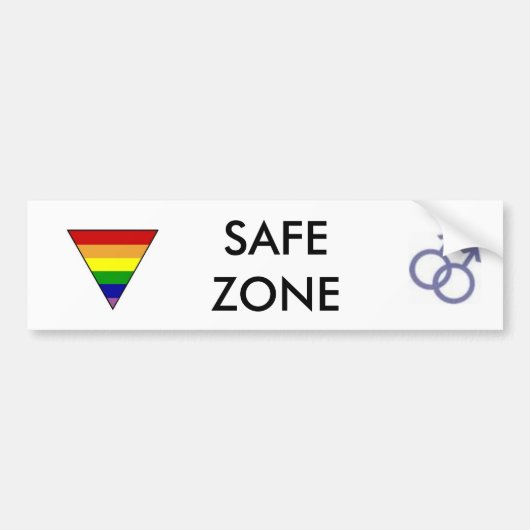 VEILIGE ZONE BUMPERSTICKER (Voorkant)