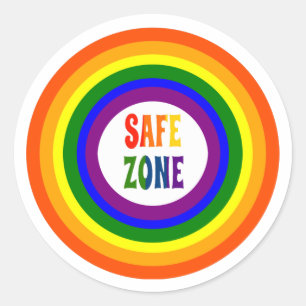 Veilige zone Regenboog Stickers
