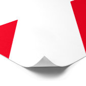 Veiligheid begint hier rood wit werkplek citaat poster (Hoek)