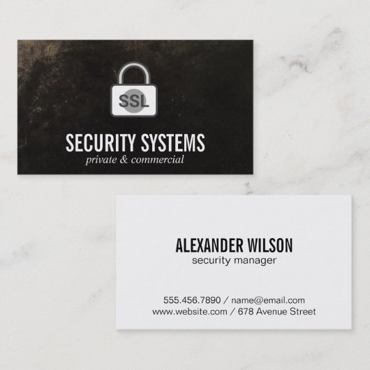 Veiligheid | Cyber Visitekaartje (Voorkant / Achterkant)