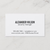 Veiligheid | Cyber Visitekaartje (Achterkant)