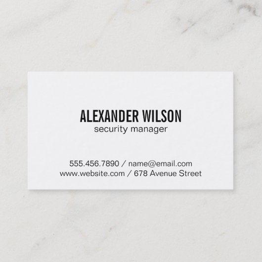 Veiligheid | Cyber Visitekaartje (Achterkant)