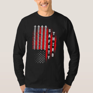 Veiligheid Derde 4 juli Patriottisch Vuurwerk USA T-shirt