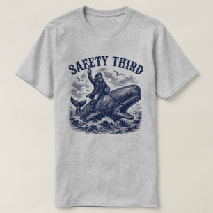 Veiligheid Derde Grappige Sarcastische Zee Walvis T-shirt