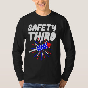 Veiligheid Derde Vuurwerk Directeur 4 juli T-shirt