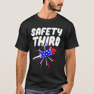 Veiligheid Derde Vuurwerk Directeur 4 juli T-shirt