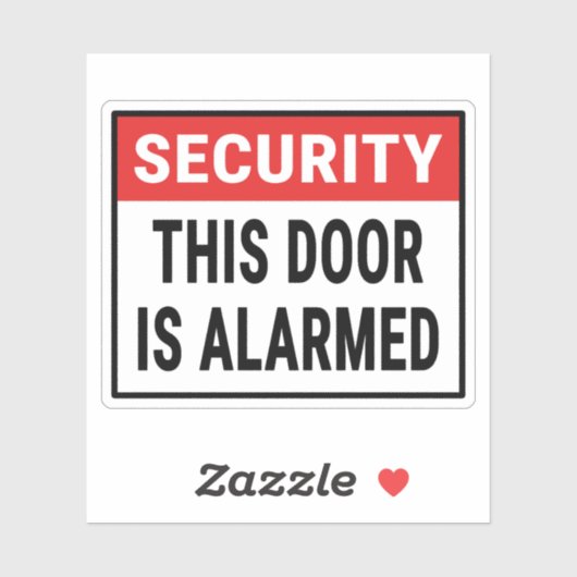 Veiligheid Deze deur is gealarmeerd Sticker (Vel)