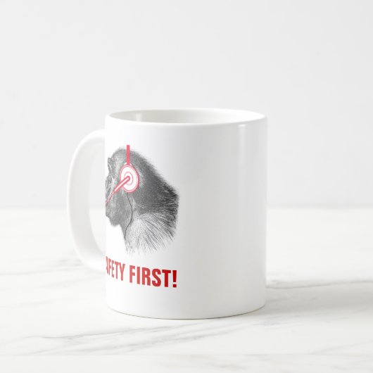 Veiligheid eerst! koffiemok (Voorkant links)