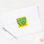 Veiligheid eerst, let op vierkante sticker (Envelop)