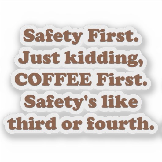 Veiligheid eerst sticker (Voorkant)