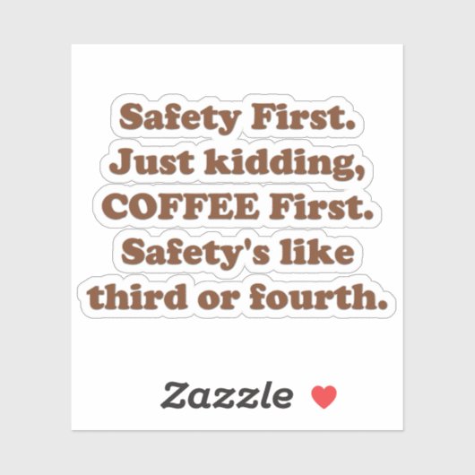 Veiligheid eerst sticker (Vel)