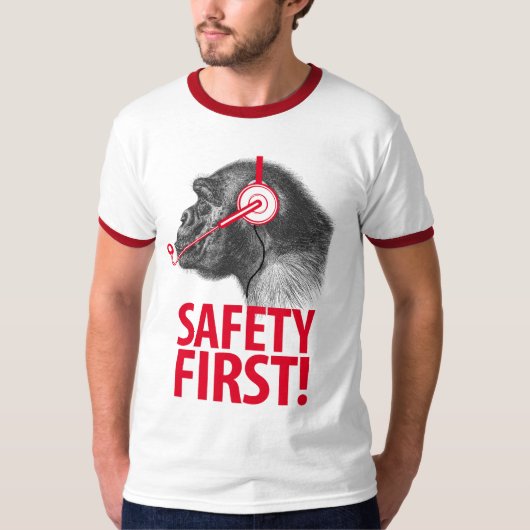 Veiligheid eerst! t-shirt (Voorkant)