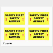 Veiligheid eerst Veiligheid altijd! Rechthoekige Sticker (Vel)