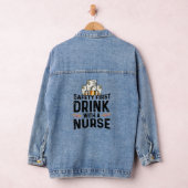 Veiligheid Eerste Drink Bierdrinker Verpleegster N Denim Jacket (Hangar)