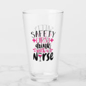 Veiligheid eerste drink met een verpleegkundige wo glas (Achterkant)