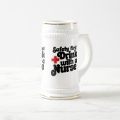 Veiligheid eerste Drink met VERPLEEGKUNDIGE Bierpul (Voorkant rechts)