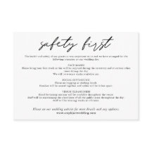 Veiligheid Eerste Eenvoudige Zwart Wit COVID veili