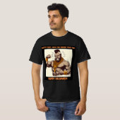 Veiligheid eerste Halloween Mr.T cadeau grappige v T-shirt (Voorkant volledig)