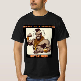 Veiligheid eerste Halloween Mr.T cadeau grappige v T-shirt