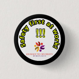 Veiligheid eerste knop! ronde button 3,2 cm