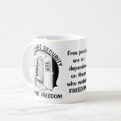 Veiligheid en beveiliging koffiemok (Voorkant links)