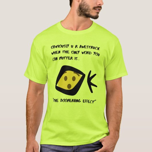 Veiligheid Groen 'Awestruck' Boomeranged T-shirt (Voorkant)