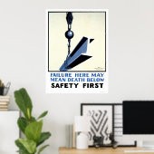 Veiligheid in bouw 1937 WPA Poster (Thuiskantoor)